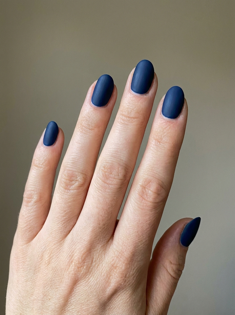 Matte Navy Nails als Matte Nägel Ideen Inspiration 2026